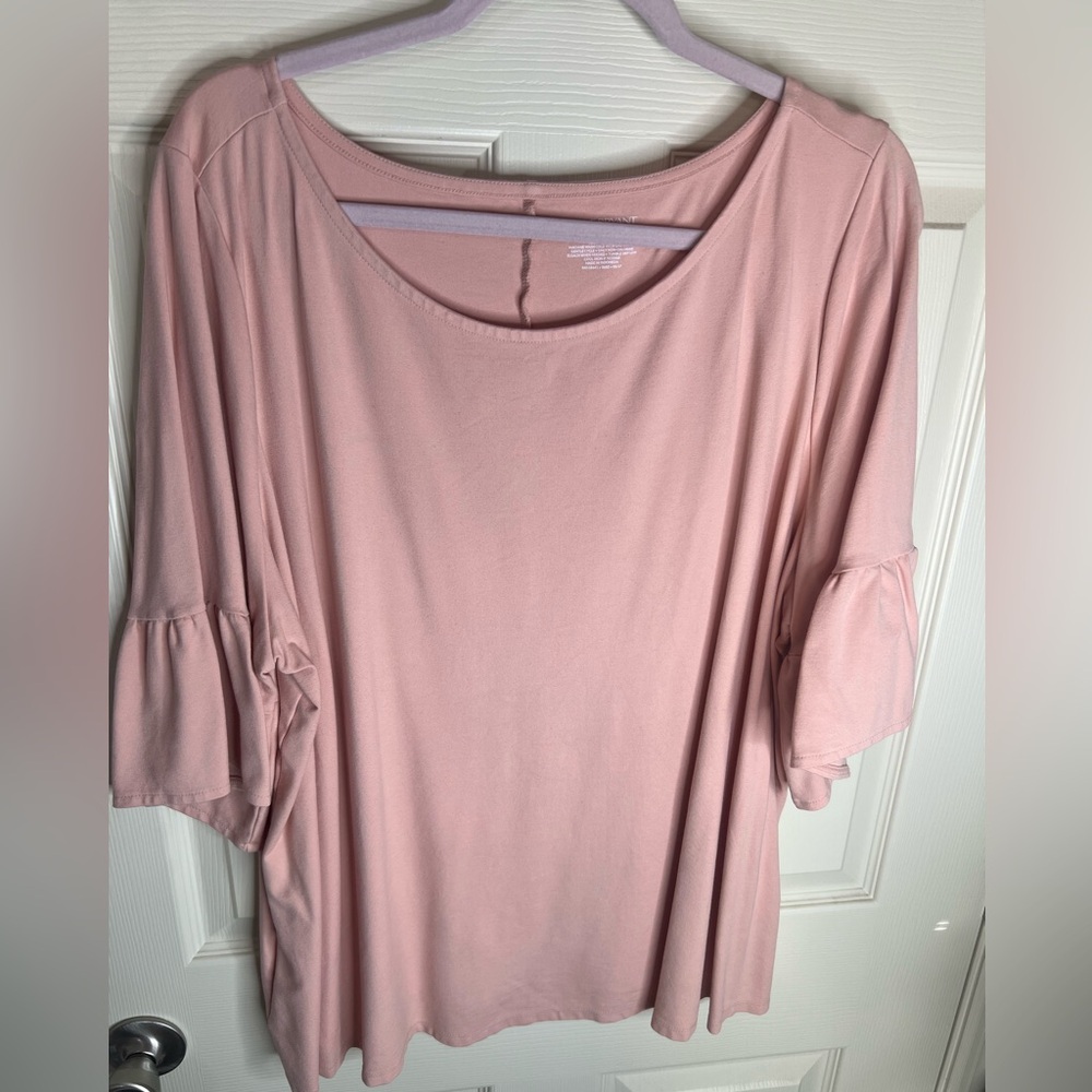Lane Bryant Soft Pink Blouse size 26/28